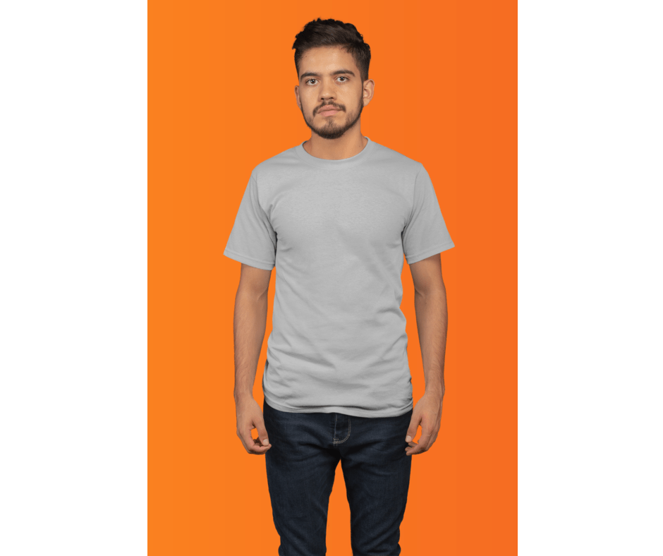 Movyor crew neck grey tshirt for men