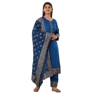 movyor turkish blue colour kurta set