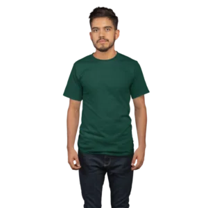 movyor_round_neck_bottle_green_color_half_sleeve_tshirt_for_men