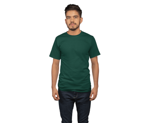 movyor_round_neck_bottle_green_color_half_sleeve_tshirt_for_men