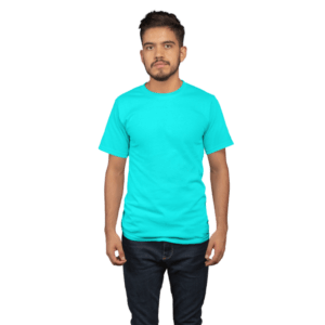 movyor_round_neck_tshirt_cyan_color_half_sleeve_for_men