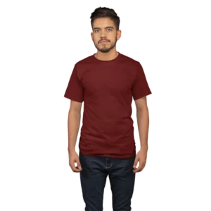 movyor_round_neck_maroon_color_half_sleeve